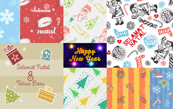 Background Natal dan Tahun Baru