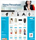 Template Toko Online Boxy Blue