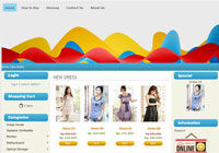 Template Toko Online Bubble Blue