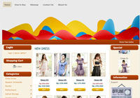 Template Toko Online Bubble Orange