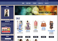 Template Toko Online Glassy Blue