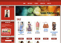 Template Toko Online Glassy Red