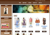 Template Toko Online Glassy Orange