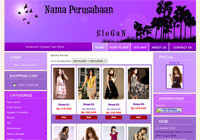 Template Toko Online Rainbow Purple