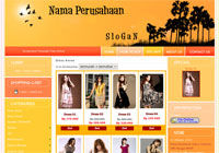 Template Toko Online Rainbow Orange